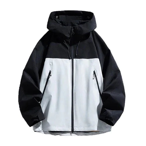 Heronix grey and black ski jacket insulated and waterproof for skiing and snowboarding