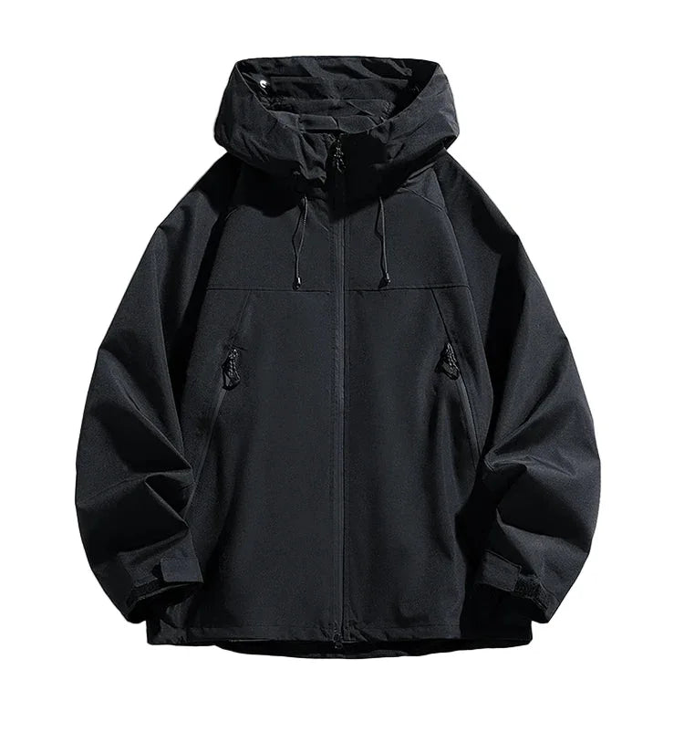 Heronix black ski jacket insulated and waterproof for skiing and snowboarding